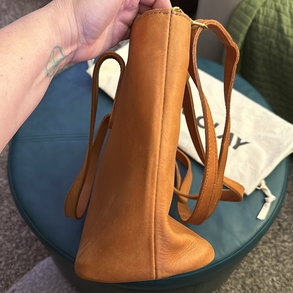 Parker Clay Eden carryall tote bag in rust brown - Picture 5 of 8